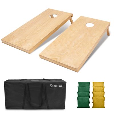 GoSports 4'x2' Regulation Size Wooden Cornhole Boards Set | Includes Carrying Case and Bean Bags (Choose Your Colors) Over 100 Color Combinations