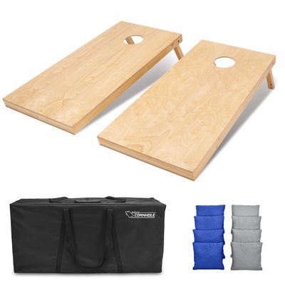 GoSports 4'x2' Regulation Size Wooden Cornhole Boards Set | Includes Carrying Case and Bean Bags (Choose Your Colors) Over 100 Color Combinations