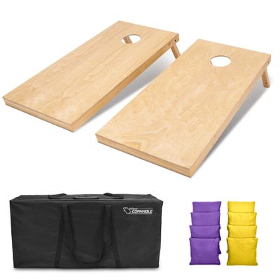 GoSports 4'x2' Regulation Size Wooden Cornhole Boards Set | Includes Carrying Case and Bean Bags (Choose Your Colors) Over 100 Color Combinations