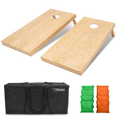 GoSports 4'x2' Regulation Size Wooden Cornhole Boards Set | Includes Carrying Case and Bean Bags (Choose Your Colors) Over 100 Color Combinations