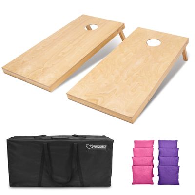 GoSports 4'x2' Regulation Size Wooden Cornhole Boards Set | Includes Carrying Case and Bean Bags (Choose Your Colors) Over 100 Color Combinations