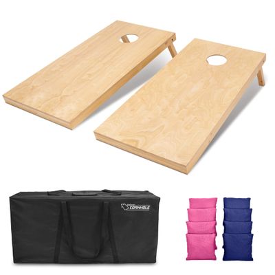 GoSports 4'x2' Regulation Size Wooden Cornhole Boards Set | Includes Carrying Case and Bean Bags (Choose Your Colors) Over 100 Color Combinations