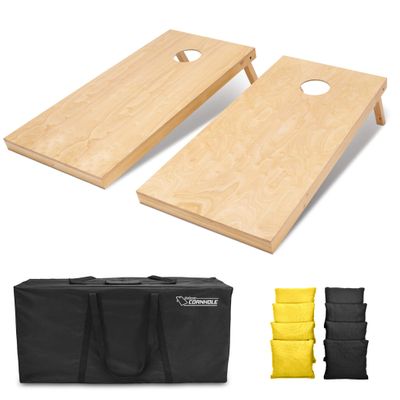 GoSports 4'x2' Regulation Size Wooden Cornhole Boards Set | Includes Carrying Case and Bean Bags (Choose Your Colors) Over 100 Color Combinations