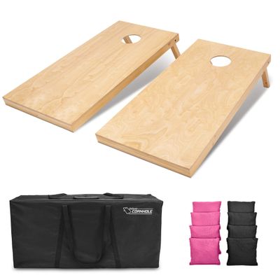 GoSports 4'x2' Regulation Size Wooden Cornhole Boards Set | Includes Carrying Case and Bean Bags (Choose Your Colors) Over 100 Color Combinations