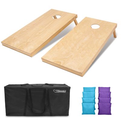 GoSports 4'x2' Regulation Size Wooden Cornhole Boards Set | Includes Carrying Case and Bean Bags (Choose Your Colors) Over 100 Color Combinations
