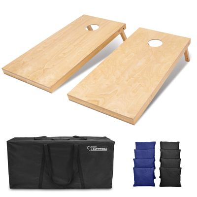 GoSports 4'x2' Regulation Size Wooden Cornhole Boards Set | Includes Carrying Case and Bean Bags (Choose Your Colors) Over 100 Color Combinations