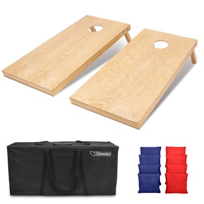 GoSports 4'x2' Regulation Size Wooden Cornhole Boards Set | Includes Carrying Case and Bean Bags (Choose Your Colors) Over 100 Color Combinations