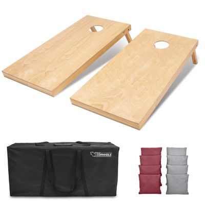 GoSports 4'x2' Regulation Size Wooden Cornhole Boards Set | Includes Carrying Case and Bean Bags (Choose Your Colors) Over 100 Color Combinations