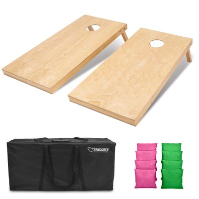 GoSports 4'x2' Regulation Size Wooden Cornhole Boards Set | Includes Carrying Case and Bean Bags (Choose Your Colors) Over 100 Color Combinations