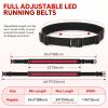 Illumifun LED Running Belt, Light Up LED Waist Belt, High Visibility Gear for Running Walking Cycling Camping (Red) view 4