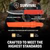 Condor Tool & Knife Terrasaur Bushcraft Knife Orange - 1095 High Carbon Steel - Scandi Edge - High Impact Polypropylene Sheath - 3mm Thick - 4.2in Blade - 7.1oz view 3