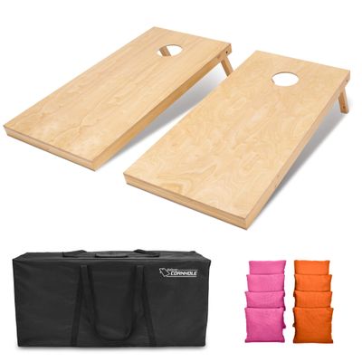 GoSports 4'x2' Regulation Size Wooden Cornhole Boards Set | Includes Carrying Case and Bean Bags (Choose Your Colors) Over 100 Color Combinations