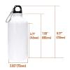 INTSUPERMAI 5pcs 600ml Sublimation White Blank Aluminum Sports Bottle Heat Press Water Bottle for Sublimation Printing 600ml 20oz Capacity view 2