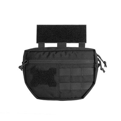 EXCELLENT ELITE SPANKER Tactical Drop Dump Pouch Molle Tool Pouch with Hook & Loop Carrying Kit Bag for Tactical Vest Chest Rig(Black)
