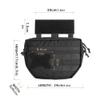 EXCELLENT ELITE SPANKER Tactical Drop Dump Pouch Molle Tool Pouch with Hook & Loop Carrying Kit Bag for Tactical Vest Chest Rig(Black) view 2