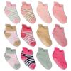 Zaples Baby Girls Non Slip Grip Ankle Socks with Non Skid Soles for Infants Toddlers Kids, Pink Princess, 6-12 Months view 1