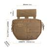 EXCELLENT ELITE SPANKER Tactical Drop Dump Pouch Molle Tool Pouch with Hook & Loop Carrying Kit Bag for Tactical Vest Chest Rig(Coyote Brown) view 2