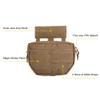 EXCELLENT ELITE SPANKER Tactical Drop Dump Pouch Molle Tool Pouch with Hook & Loop Carrying Kit Bag for Tactical Vest Chest Rig(Coyote Brown) view 3