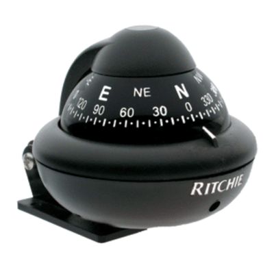 CWR Wholesale 4" Black and White Nautical Ritchie X-10B-M RitchieSport Compass Bracket Mount