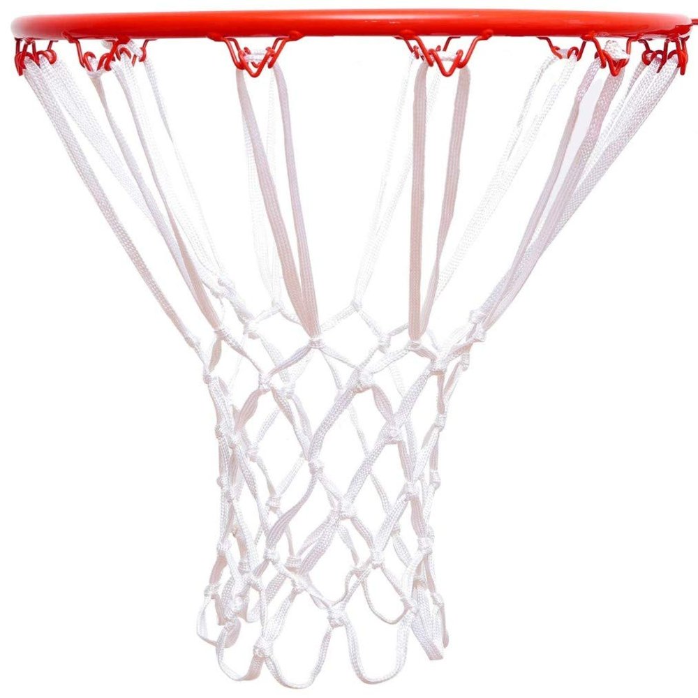 LAFEIMZ Basketball Net Replacement - Polyester Braided Flat Rope Heavy Duty Indoor and Outdoor All-Weather Anti Whip Thick Nets Fit Standard 12-Loop Hoop Rims