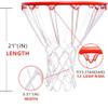 LAFEIMZ Basketball Net Replacement - Polyester Braided Flat Rope Heavy Duty Indoor and Outdoor All-Weather Anti Whip Thick Nets Fit Standard 12-Loop Hoop Rims view 2