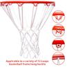 LAFEIMZ Basketball Net Replacement - Polyester Braided Flat Rope Heavy Duty Indoor and Outdoor All-Weather Anti Whip Thick Nets Fit Standard 12-Loop Hoop Rims view 4