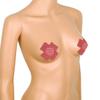 Alvivi 20Pcs Women Nipple Covers Disposable Cross Shape Breast Covers Satin Self-Adhesive Nipple Cover Petal Bra Pasties Red One Size view 2