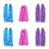 6 Pairs Bike Handlebar Streamers Bike Handlebar Tassels Bike Scooter Handlebar Streamers Bicycle Grips Sparkle Tassel Ribbon Bicycle Grips Accessories for Girls Boys(Blue, Pink, Purple) view 1