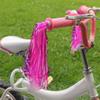 6 Pairs Bike Handlebar Streamers Bike Handlebar Tassels Bike Scooter Handlebar Streamers Bicycle Grips Sparkle Tassel Ribbon Bicycle Grips Accessories for Girls Boys(Blue, Pink, Purple) view 4