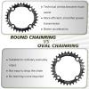 BUCKLOS MTB Mountain Bike Single Speed Square Taper Crankset -170mm Cranksets Bicycle Crank Set with 104BCD 32/34/36/38/40/42T Round/Oval Chainring Fit for Ebike/Commuter Bike view 4