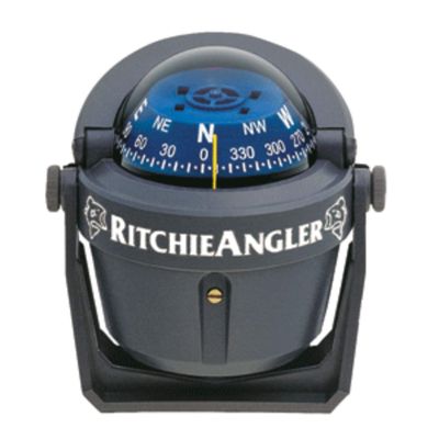 CWR Wholesale 8" Gray, Blue, and White Nautical Ritchie RA-91 RitchieAngler Compass Bracket Mount
