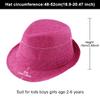 ECYC Children Jazz Hats Kids Solid Color Linen Fedoras Caps view 3
