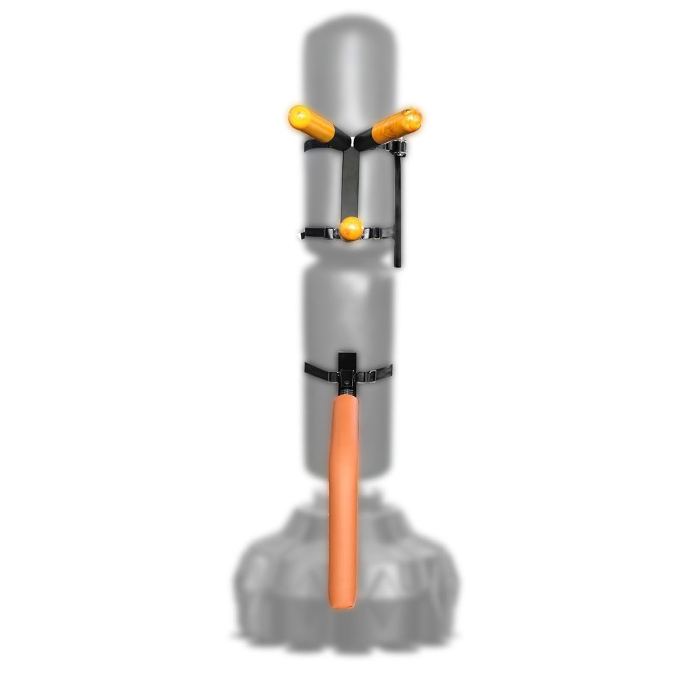 SYNTECSO Portable Wing Chun Dummy, Detachable Wooden Wing Chun Dummy Attached to Punching Bag Or Any Soft Object- Punching Bag Not Included