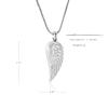 Angel Wing Urn Necklace Feather Memorial Keepsake Pendant Ash Holder Cremation Jewelry for Ashes (Customized) view 2