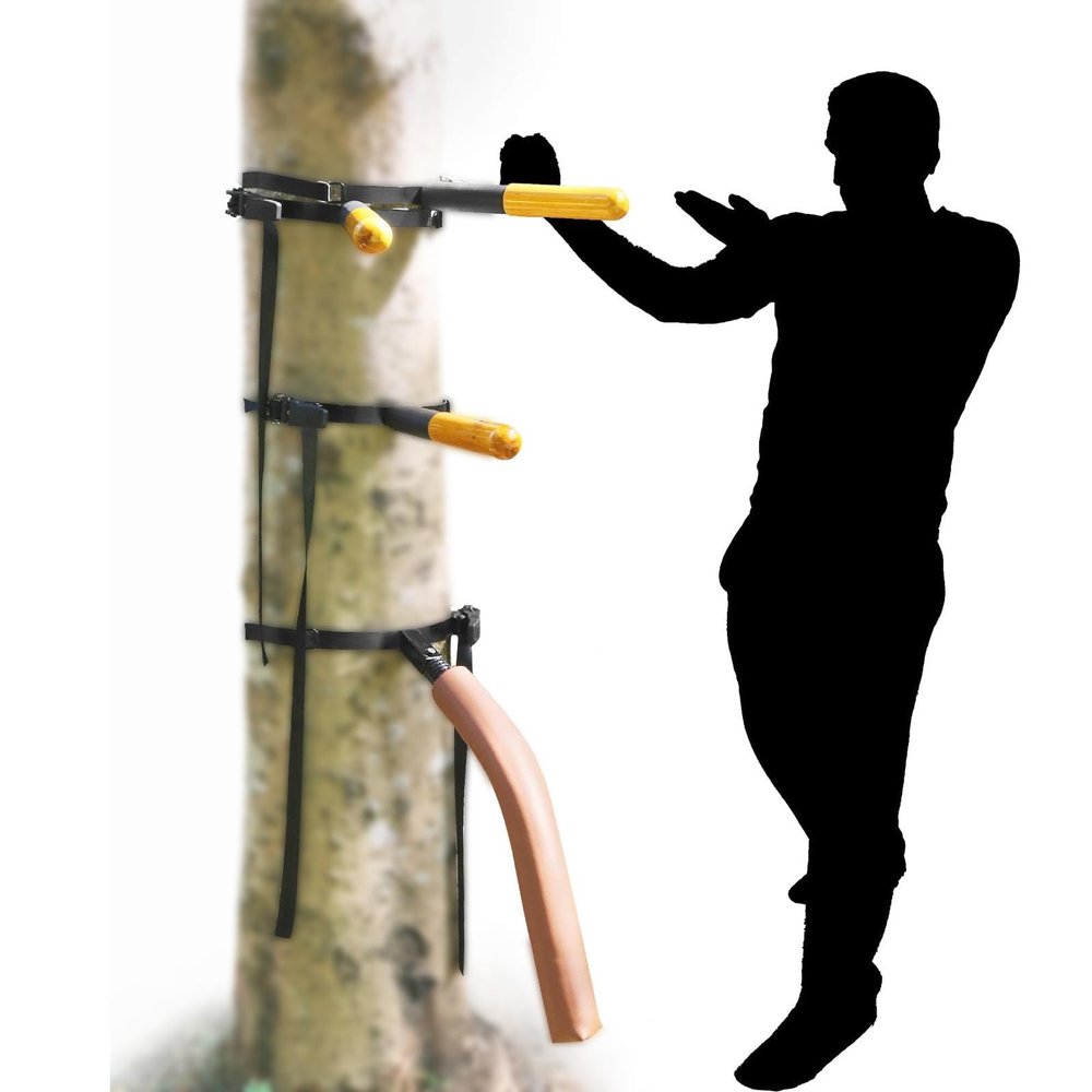 SYNTECSO Portable Wing Chun Dummy, Detachable Wooden Wing Chun Dummy Attached to Tree Or Pillar