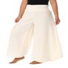 Lannaclothesdesign Cotton Palazzo Pants for Women Plus Size Hippie Wide Leg Lounge Pant (Ivory, Medium) view 2