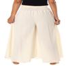 Lannaclothesdesign Cotton Palazzo Pants for Women Plus Size Hippie Wide Leg Lounge Pant (Ivory, Medium) view 3