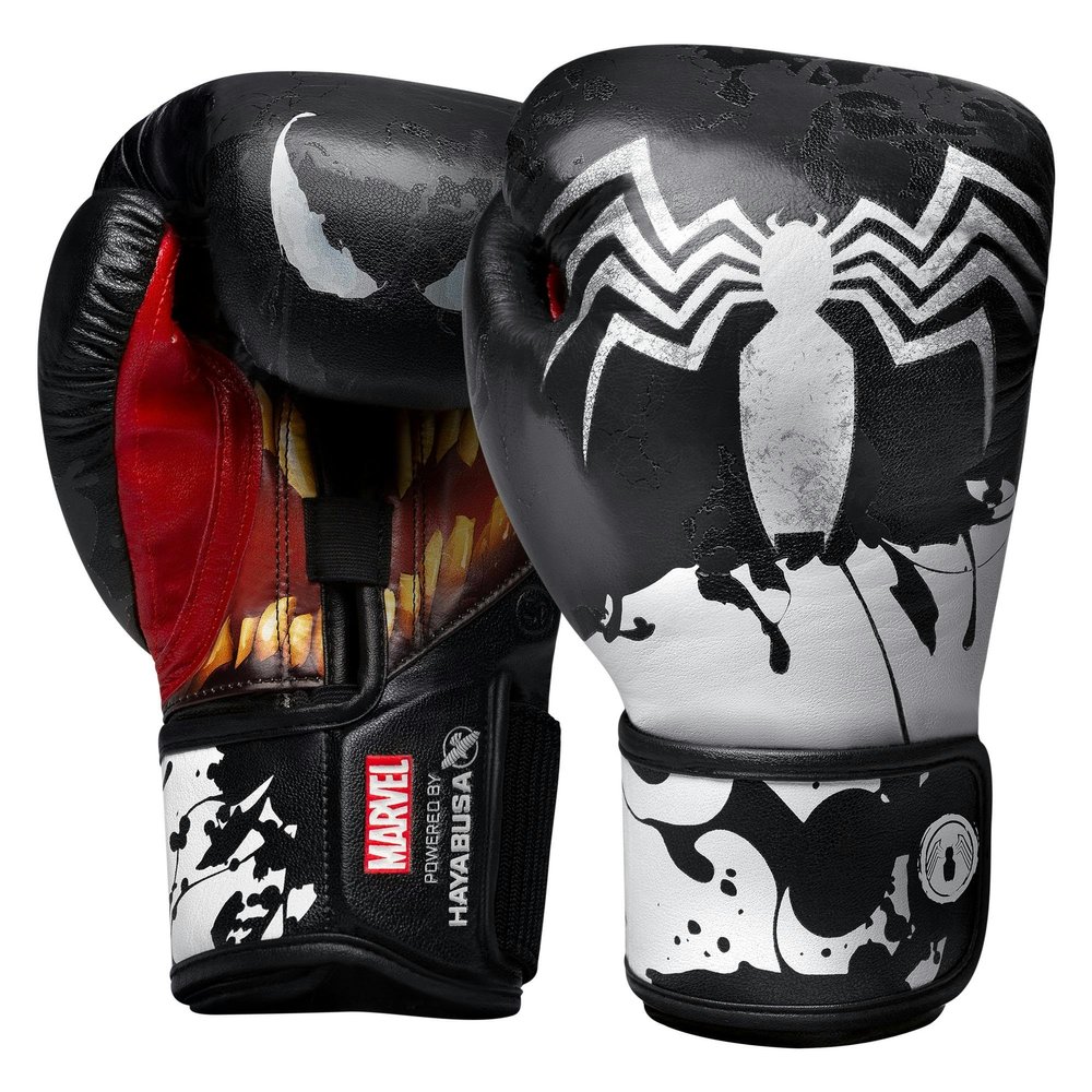 Hayabusa Marvel Hero Elite Boxing Gloves for Men and Women - Venom, 16 oz