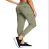 RlaGed Womens Lounge Cargo Hiking Pants Lightweight Joggers Quick Dry Water Resistant Outdoor Fishing UPF 50+ Sweatpants with Zipper Pockets Green XL view 2