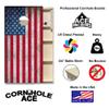 CornholeAce ACE PRO USA Flag Professional Cornhole Boards - No Bounce! 3/4" Baltic Birch Plywood, Handles, Regulation Size (4x2ft), Tournament Style, Made in USA view 2
