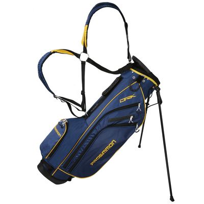 Prosimmon Golf DRK 7" Lightweight Golf Stand Bag with Dual Straps Dark Blue/Gold