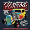 Vintage American Iron Tank Top Hot Rod Route 66 Retro Racing Men's Sleeveless Black X-Large view 2