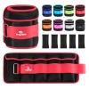 Adjustable Ankle Weights 1-5 LBS Pair with Removable Weight for Jogging, Gymnastics, Aerobics, Physical Therapy, Resistance Training|Each 0.5-2.5 LBS, Total 5LBS, Red view 1