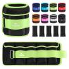 Adjustable Ankle Weights 1-5 LBS Pair with Removable Weight for Jogging, Gymnastics, Aerobics, Physical Therapy, Resistance Training|Each 0.5-2.5 LBS, Total 5LBS, Green view 1