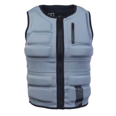 Mens Neoprene Wakesurf Comp Vest - Designed Exclusively for Wake Surfing, but Great for All Other Watersports Activities! (Pewter, XL)