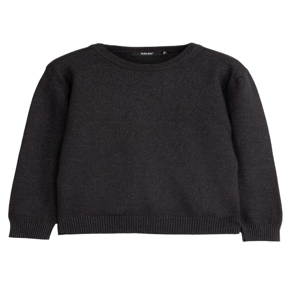 X RAY Boys Crewneck Sweater (XS - XXL), School Uniform Big Boys' & Little Kids Youth Crew Neck Long Sleeve Pullover, Heather Charcoal, Small (6-7)