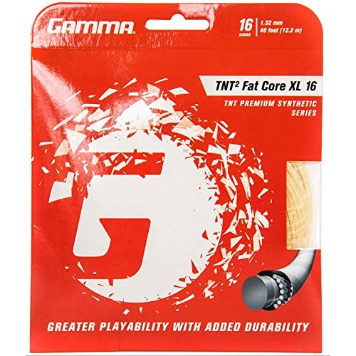 Gamma TNT2 Fat Core XL 16g Tennis String 8 Pack Set - Best Raquet String for Durability