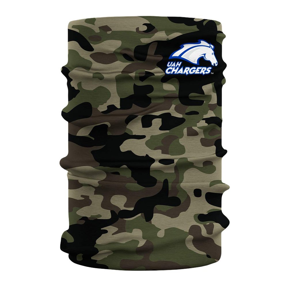 Alabama at Huntsviile Green Logo Design Neck Gaiters for Men and Women - Four Way Stretch Fabric Breathable Neck Warmer