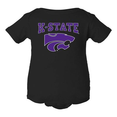 CornBorn K-State Infant Bodysuit - K-State Powercat with Outline - Black - 6M