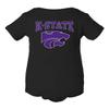 CornBorn K-State Infant Bodysuit - K-State Powercat with Outline - Black - 6M view 1